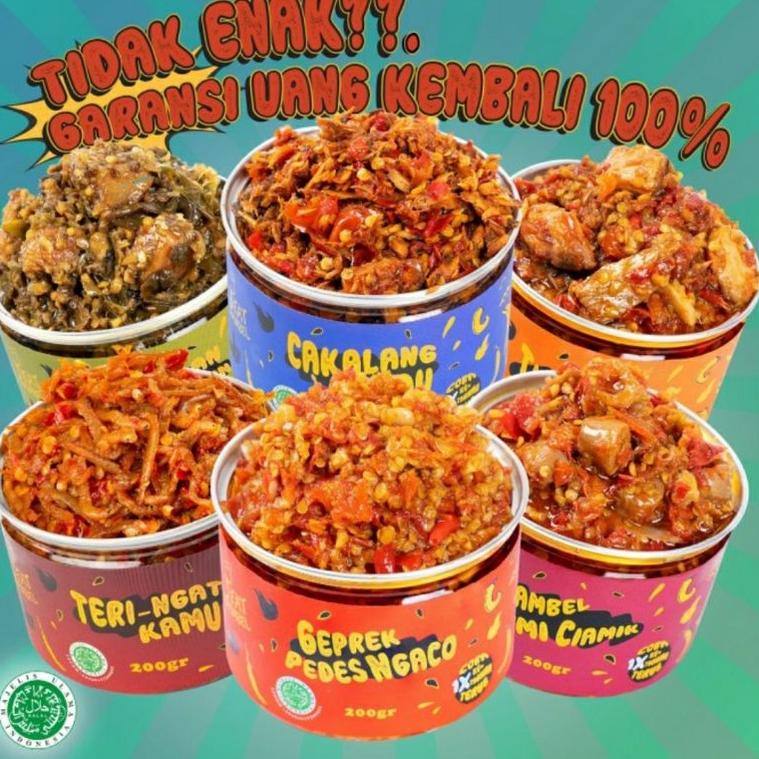 

Q(1Y♥) Eat Sambel Sambel Cumi Sambel Teri Tuna Ayam Suwir Eatsambel 200gr siap dikirim