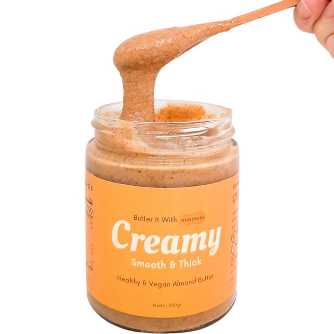 

Natural Creamy Peanut And Almond Butter 280Gr Nuttynuts Menu Sarapan
