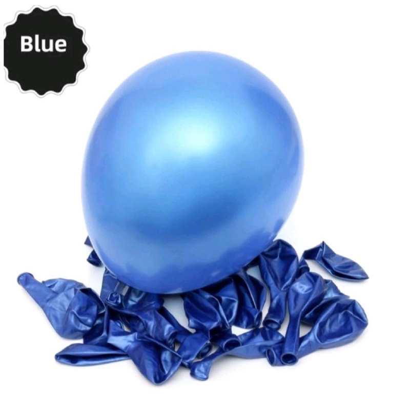 BALON CHROME 12INCH ISI 10 PCS BALON LATEX METALIK