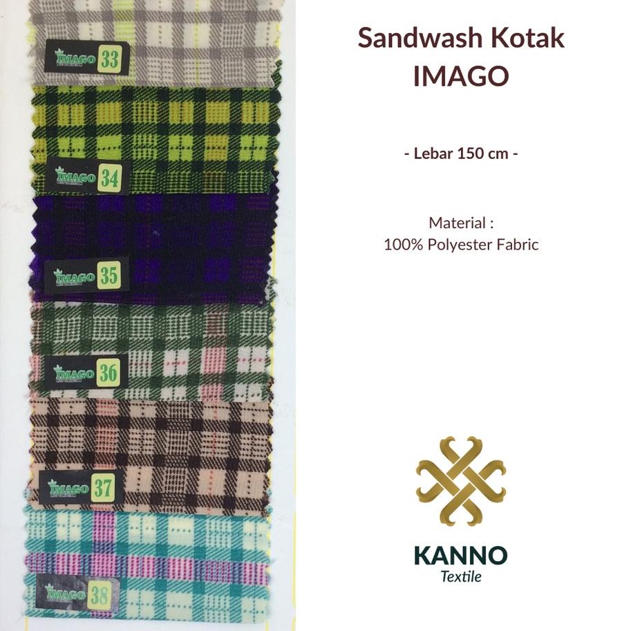 【MEGA SALE】 IMAGO Kain Sanwos Motif Kotak Kotak Lebar 150 cm Harga Per 0,5 Meter Ready Stock & Pre O