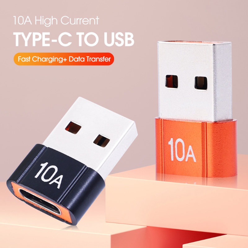 10a USB OTG Male To Type C Female Adapter Converter/Adaptor Transfer Data USB 3.0 Adaptor Pengisian Cepat Adaptor Kabel Charger Daya Kompatibel Dengan Laptop Macbook