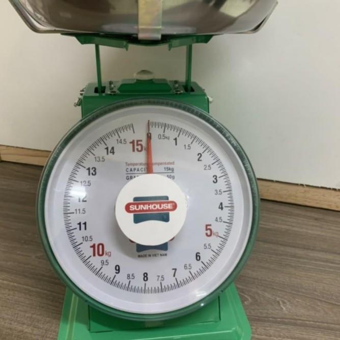 Timbangan Duduk Besi Pegas Jarum Jam 15Kg Sunhouse Stainless Scale