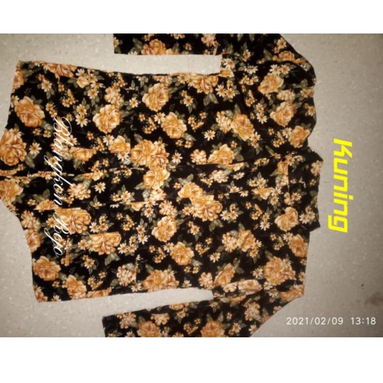 (N-D7D-✪) Baju Surjan Pria Kebaya wanita Motif Kembang/ Bunga Adat Jawa Dewasa top produk