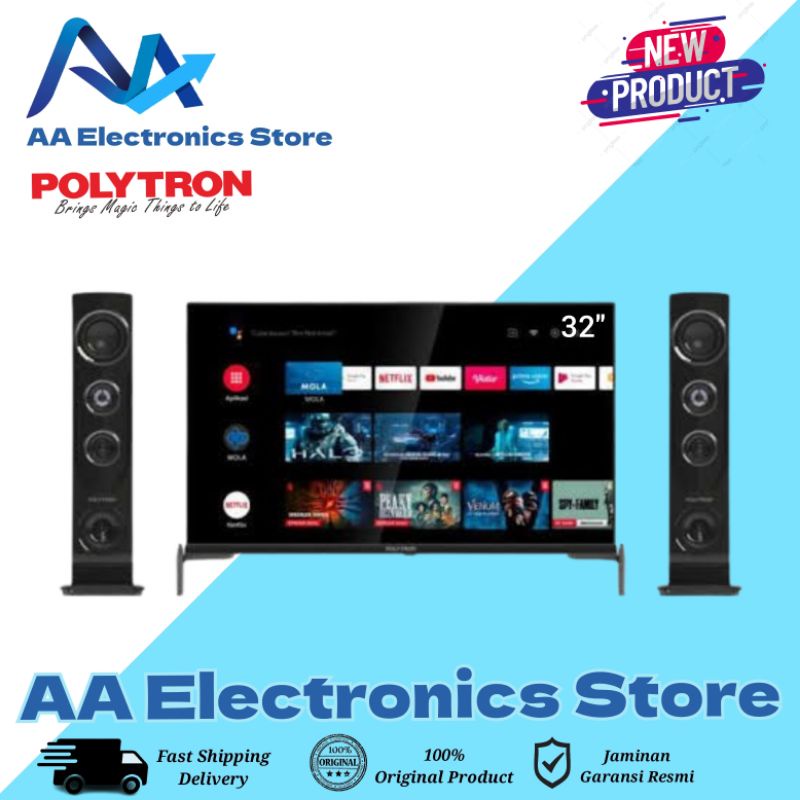 POLYTRON PLD 32TAG5959 LED TV 32 INCH SMART ANDROID TV PLD32TAG5959