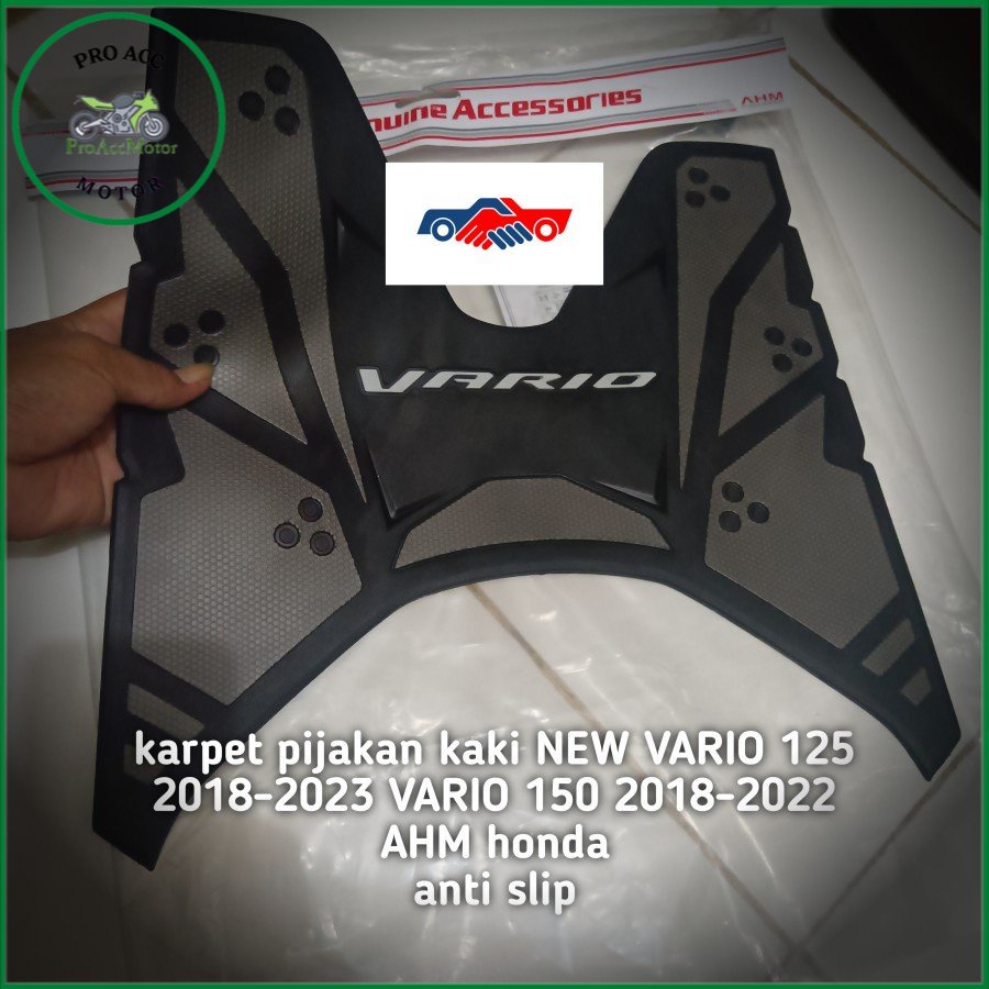 paket 2 item karpet dan garnis knalpot NEW VARIO 125 150 tahun 2022 2023 ahm honda (pro acc motor)