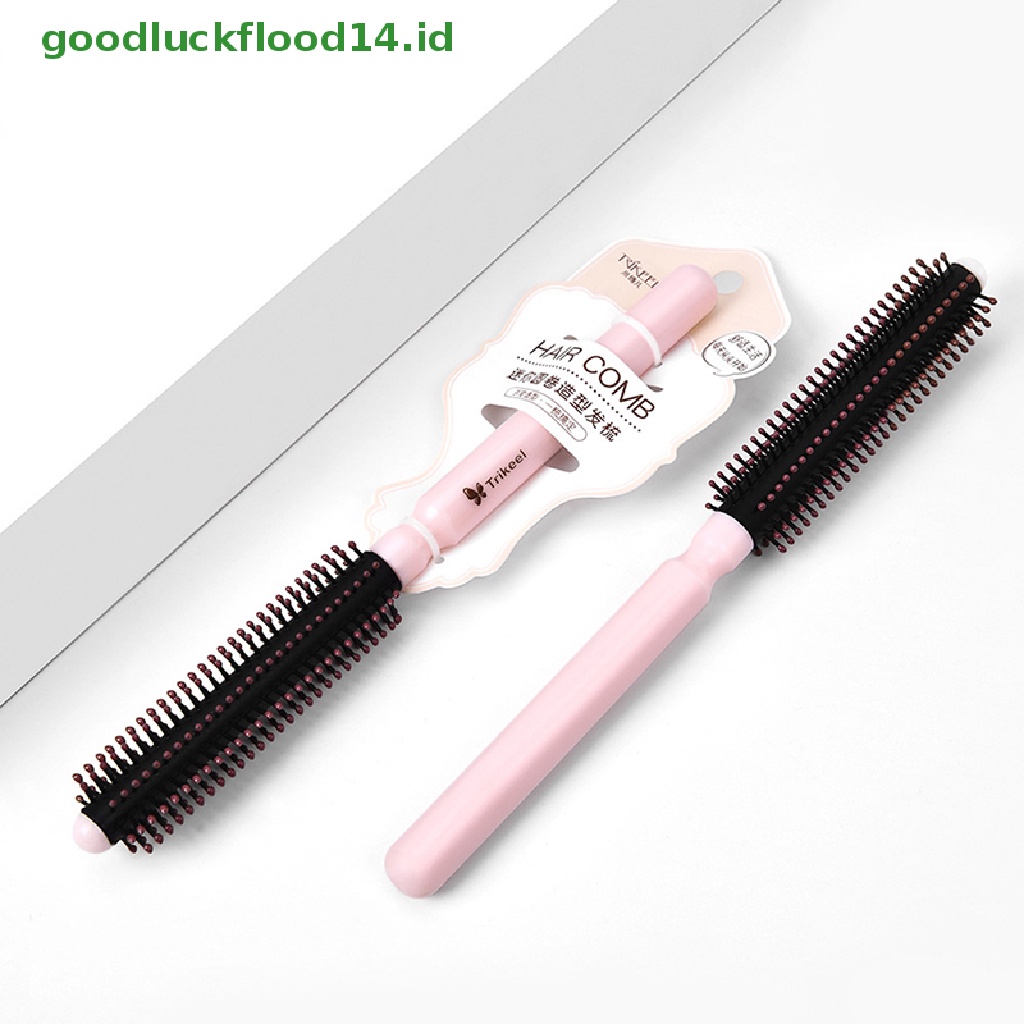 [GOOGFOUR] 1pc Roll Brush Sisir Rambut Bulat Bergelombang Curly Styling Care Curling Alat Salon [TOP]