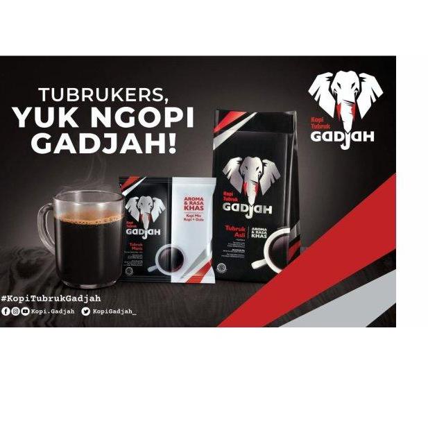 

KOPI TUBRUK GADJAH KOPI + GULA 1 PACK 240 GRAM (10 SACHET)