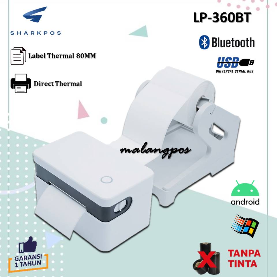 Printer Barcode Thermal LP-T360 LPT360 BT  Usb Bluetooth Stiker Resi 80Mm