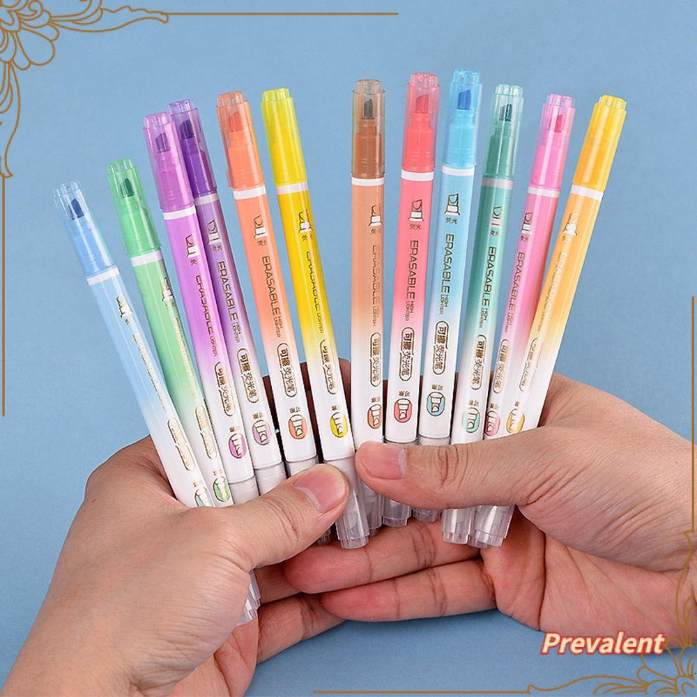 Preva 12PCS/Set Stabilo Pen Set Good-looking Perlengkapan Kantor Sekolah Menggambar Graffiti Dihapus Stabilo Alat Tulis Pena Warna