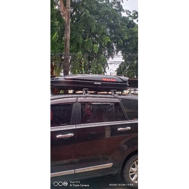 roof box bagasi atas mobil toyota innova jepit body+packing kayu