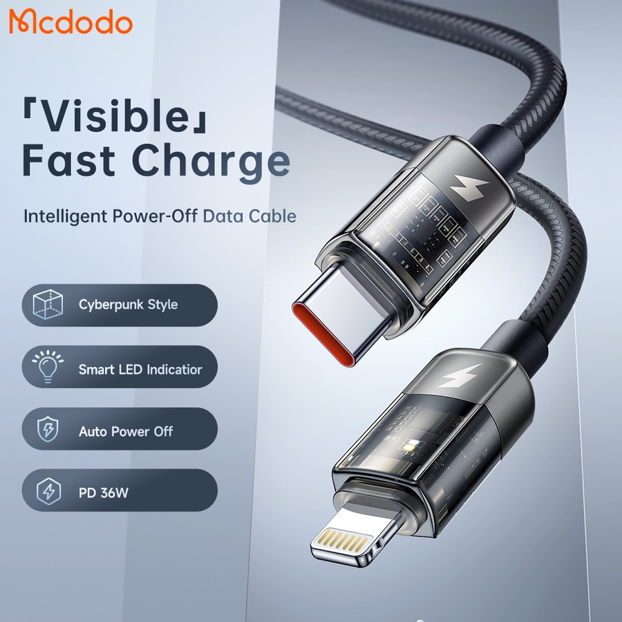 Kabel Data Usb Type c Lightning Mcdodo PD Fast Charging