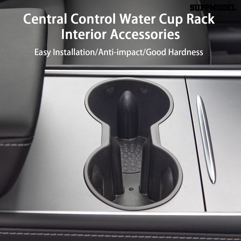 [Dekorasi] Holder Gelas Mobil Anti Air Dapat Diganti Lubang Ganda Center Console Insert Water Cup Holder Untuk Model Y /3