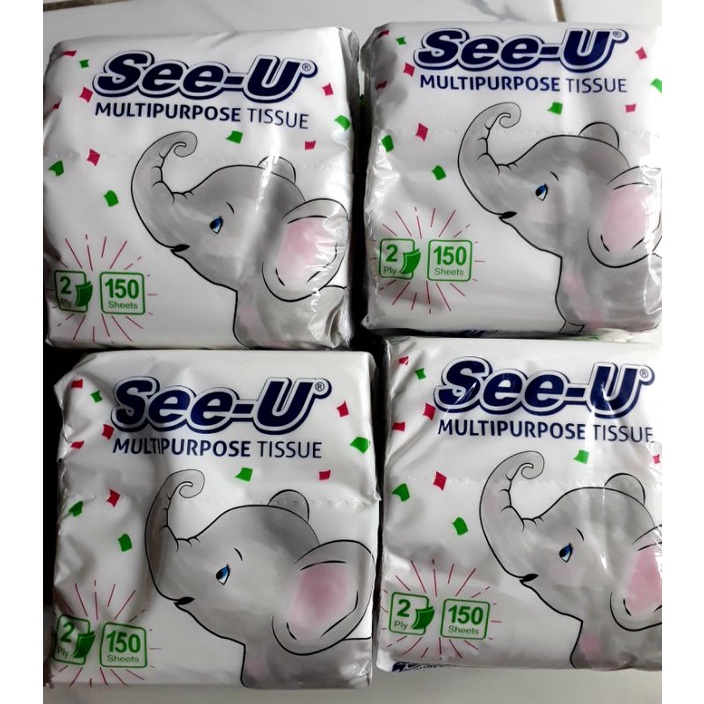 tissue tisu See-U 2ply 150sheets facial tissue