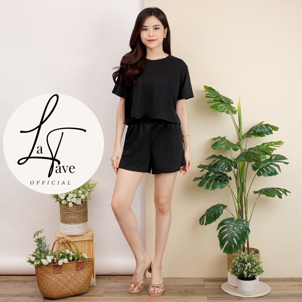 SETELAN WANITA LENGAN PENDEK / SETELAN BABYTERRY PREMIUM ALL SIZE / HANNA