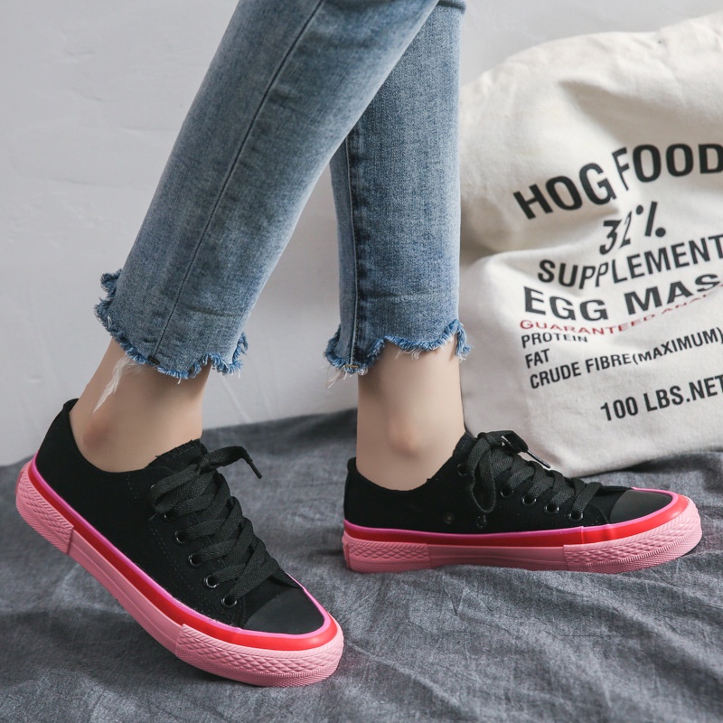 Sepatu Sneakers Wanita Tali Fashion Style Korea Shoes Casual Trendy Sepatu Jalan Jalan Cewek Kanvas Free Box Azgalery SPT-47