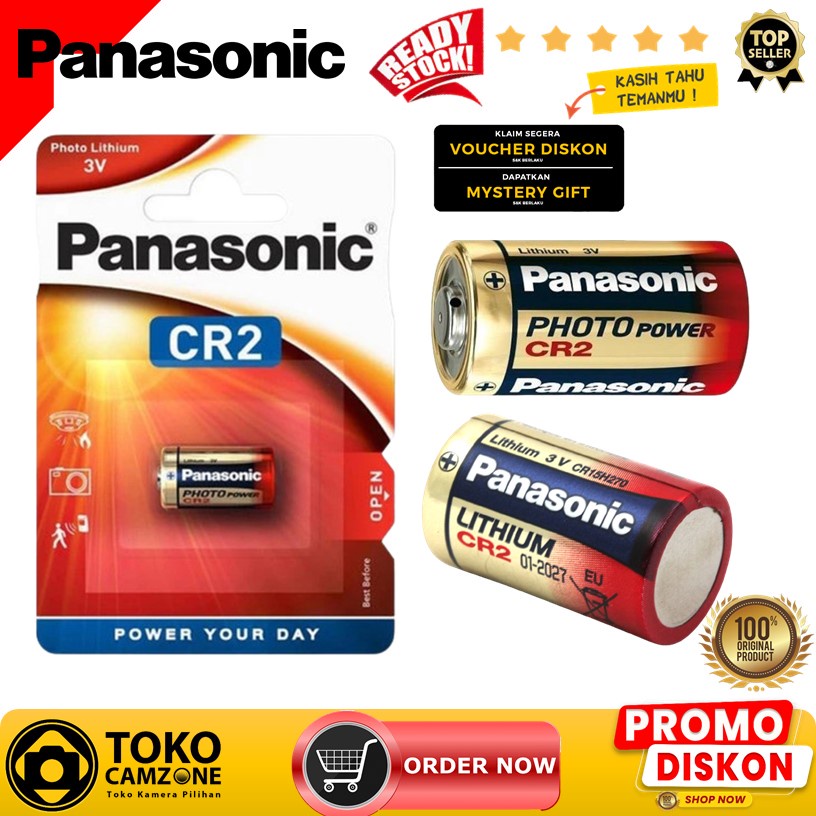 Battery Panasonic CR2 CR-2 Baterai Lithium
