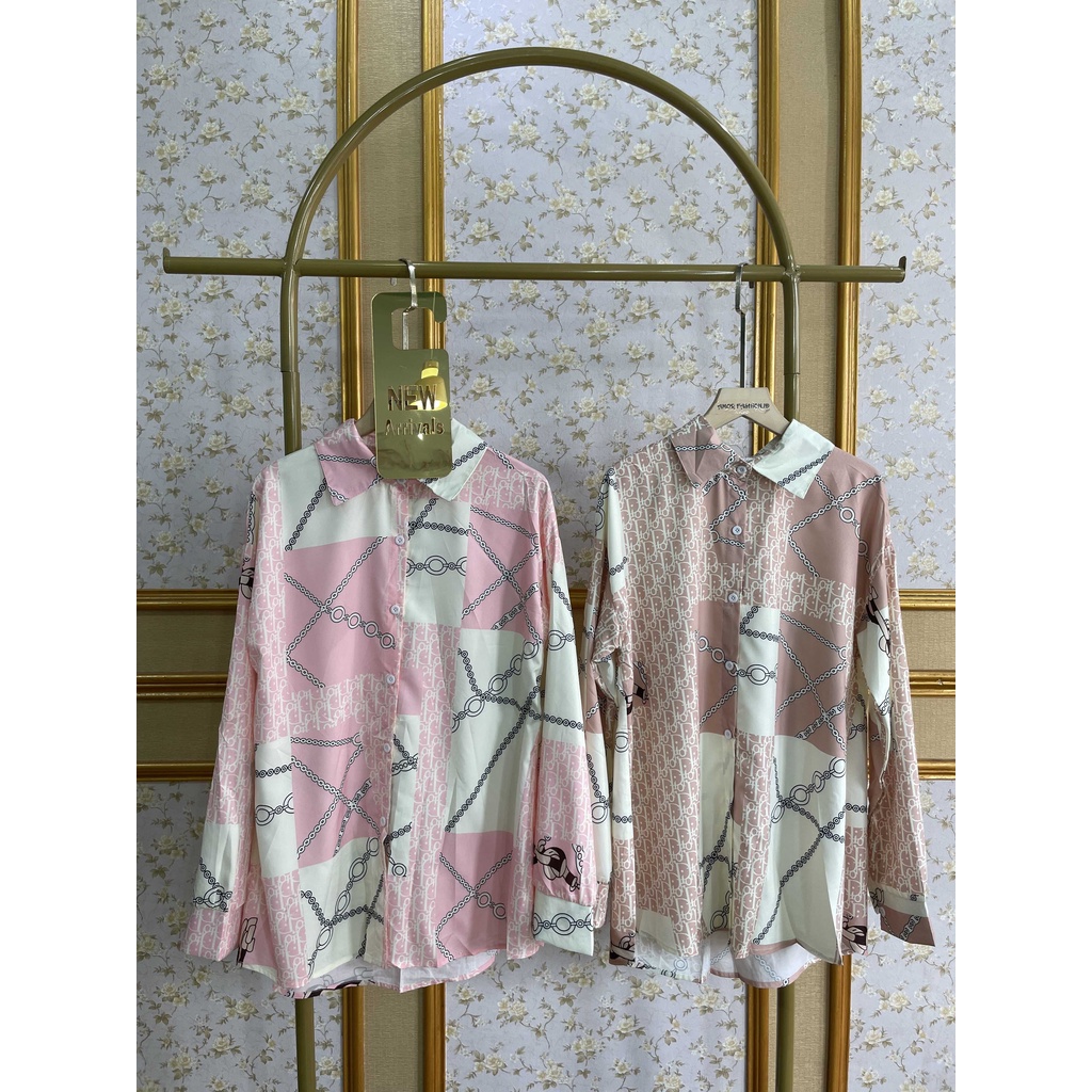 KHPD| KEMEJA MOTIF BAHAN KATUN SILK IMPORT