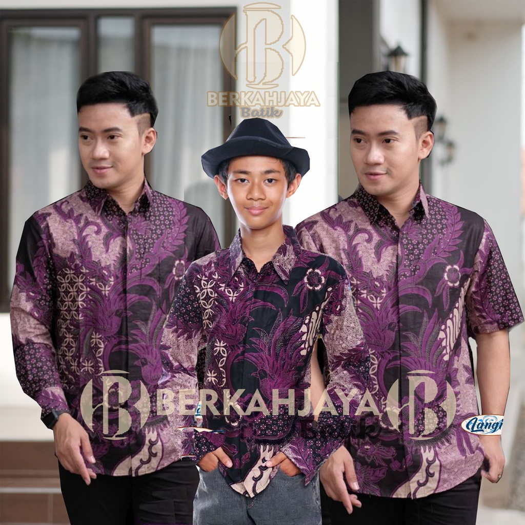 Batik Set Pakaian Keluarga Lengan Pendek dan Lengan panjang Size Anak Dan Dewasa ayah dan anak