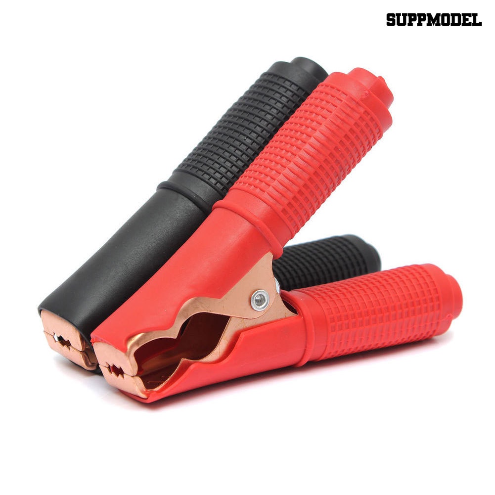 [Dekorasi] 2pcs Merah+Hitam Test Kendaraan Mobil Alligator Buaya Alat Jepit