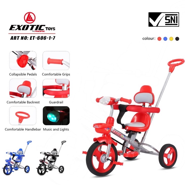 Tricycle exotic ET 606-1-7 ET606-1-7 baby stroller kereta dorong anak bayi dorongan anak bayi sepeda roda tiga 3 ET1265 ET 1265 ET1263 ET 1263 ET1267 ET 1267 ET1268 ET 1268 ET2251 ET 2251 AT7705 AT 7705 AT7702 AT 7702 AT7711 AT 7711 AT7713 AT 7713