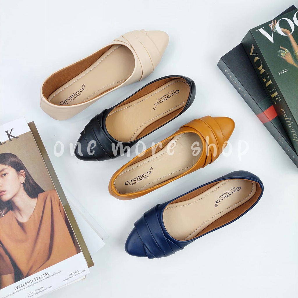 Gratica Sepatu Flatshoes Wanita Sol Karet AW042