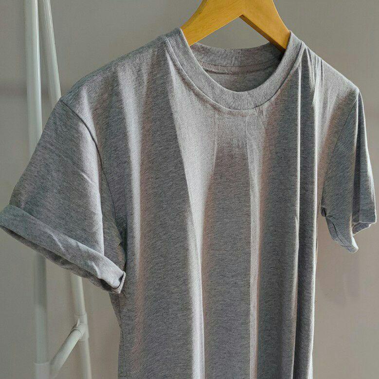 ㊋ Basic T-shirt Longline | Kaos polos pria wanita lengan pendek HOT ITEM 2699 ✿
