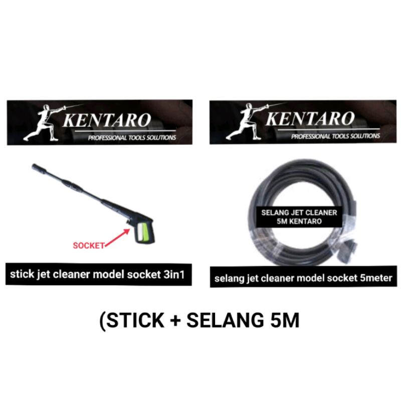 stick jet cleaner + selang set model socket kentaro japan quality