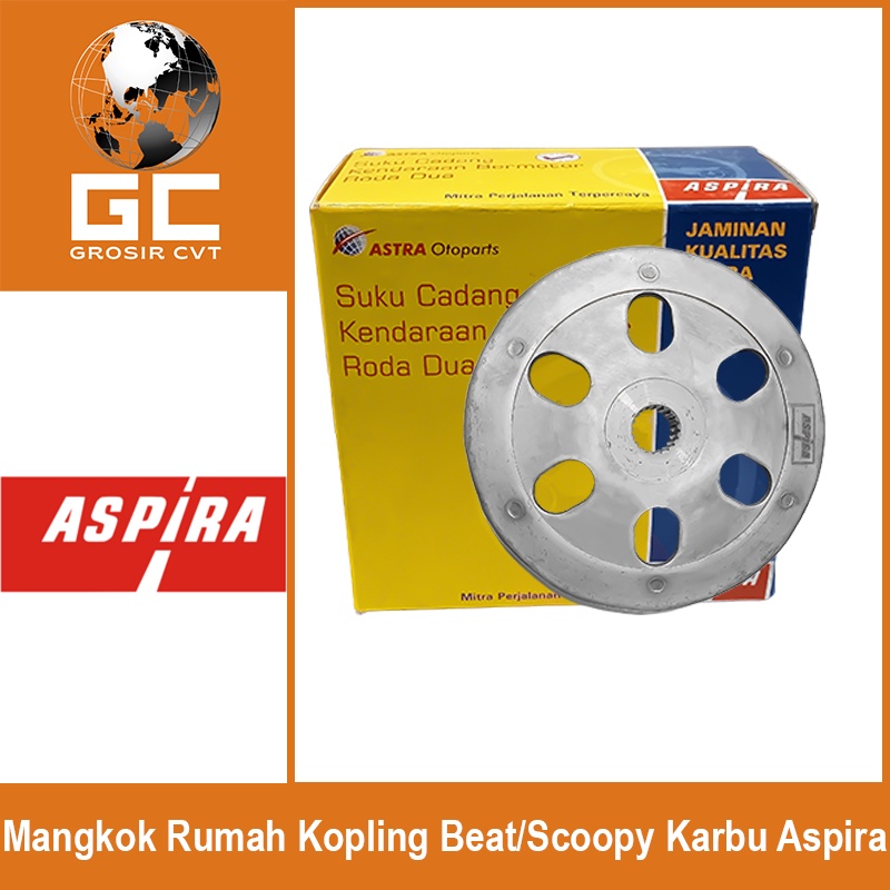 Mangkok Rumah Kampas Ganda kopling Beat Scoopy Spacy 110 Karbu H2-22100-KVY-1700 asli Aspira Astra Otoparts