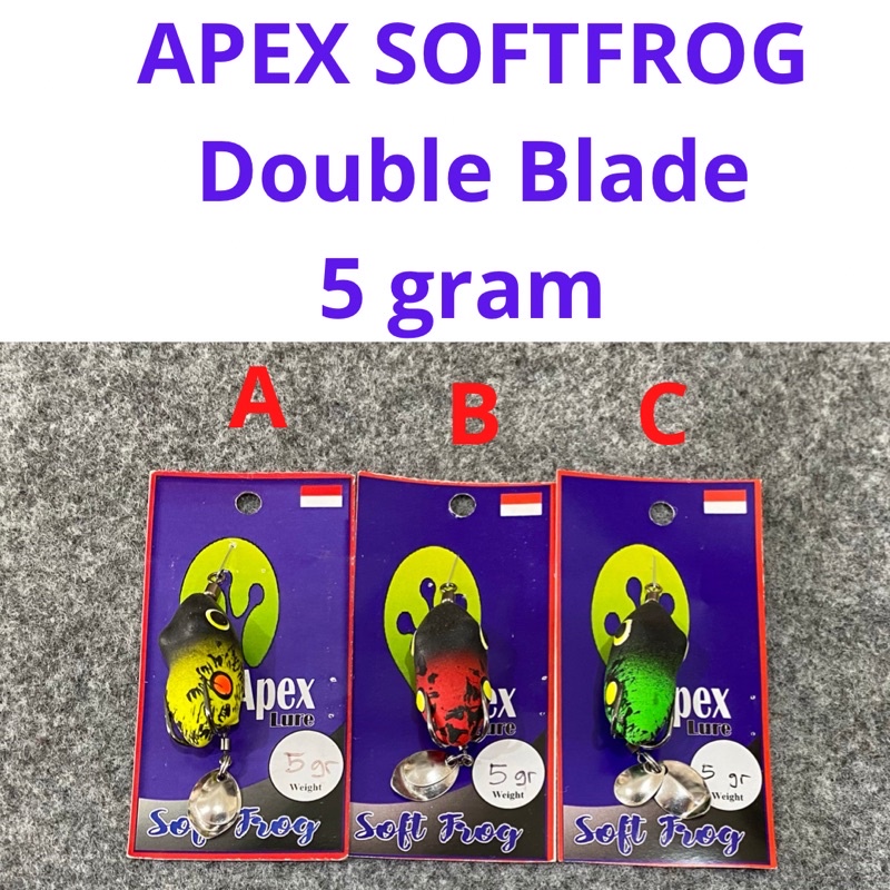 Umpan Gabus Softfrog Double Blade 5 gram Apex Lure