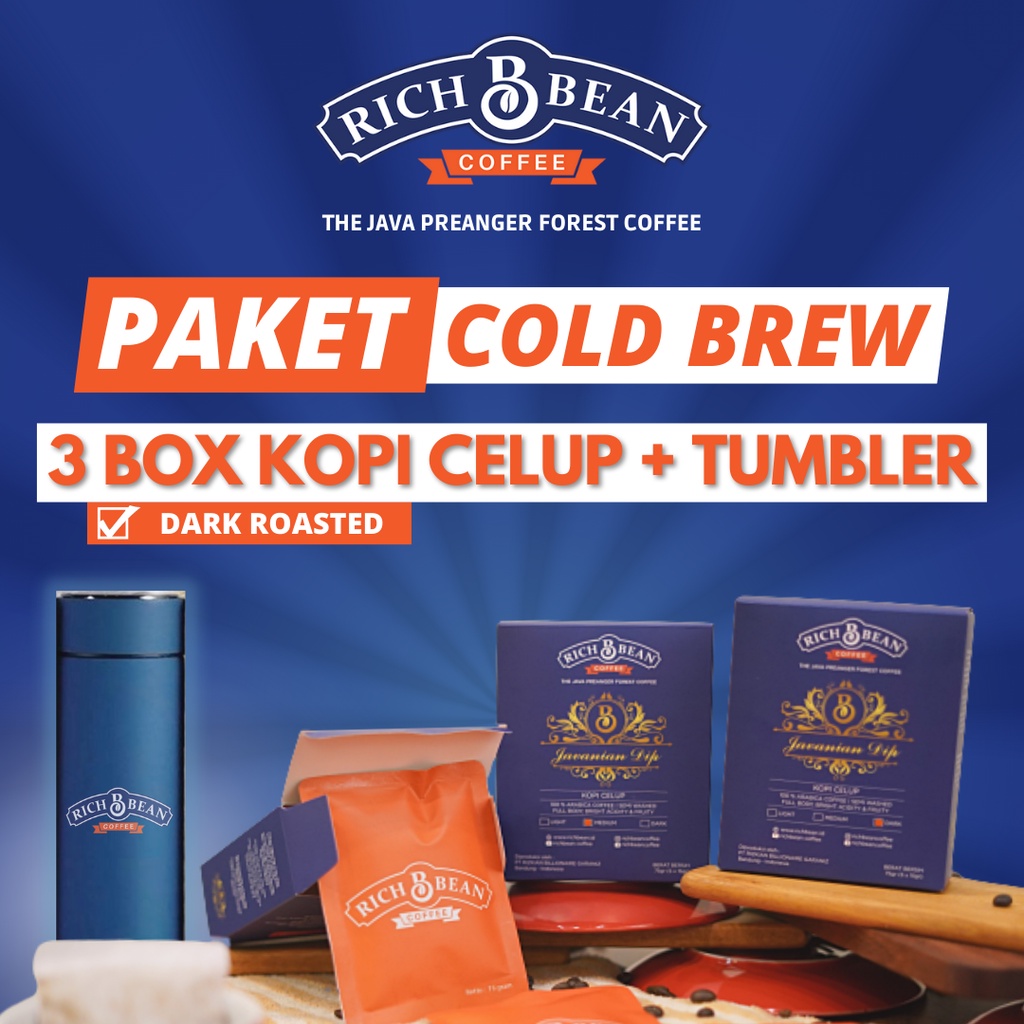 Jual PAKET KOPI COLDBREW RICHBEAN [3 BOX] Gratis Tumbler Richbean