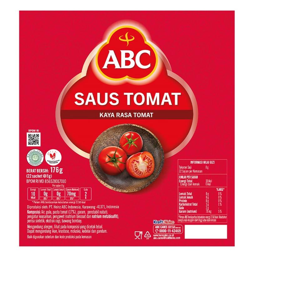 

ザ ABC Saus Tomat Sachet 8 g x 22 x 2 Pcs ..