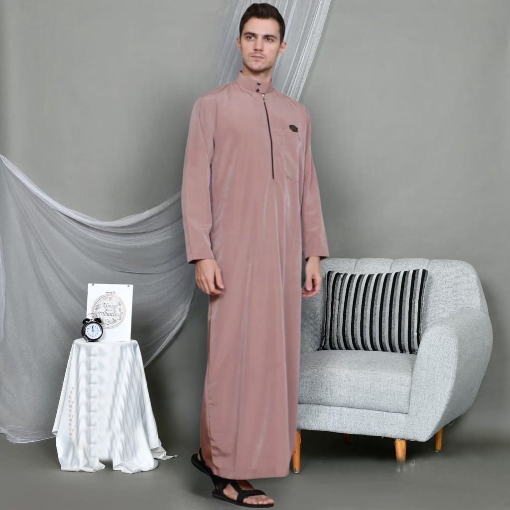 Jubah madinah pria dewasa - gamis pria - koko dewasa - FREE PECI DAN TASBIH