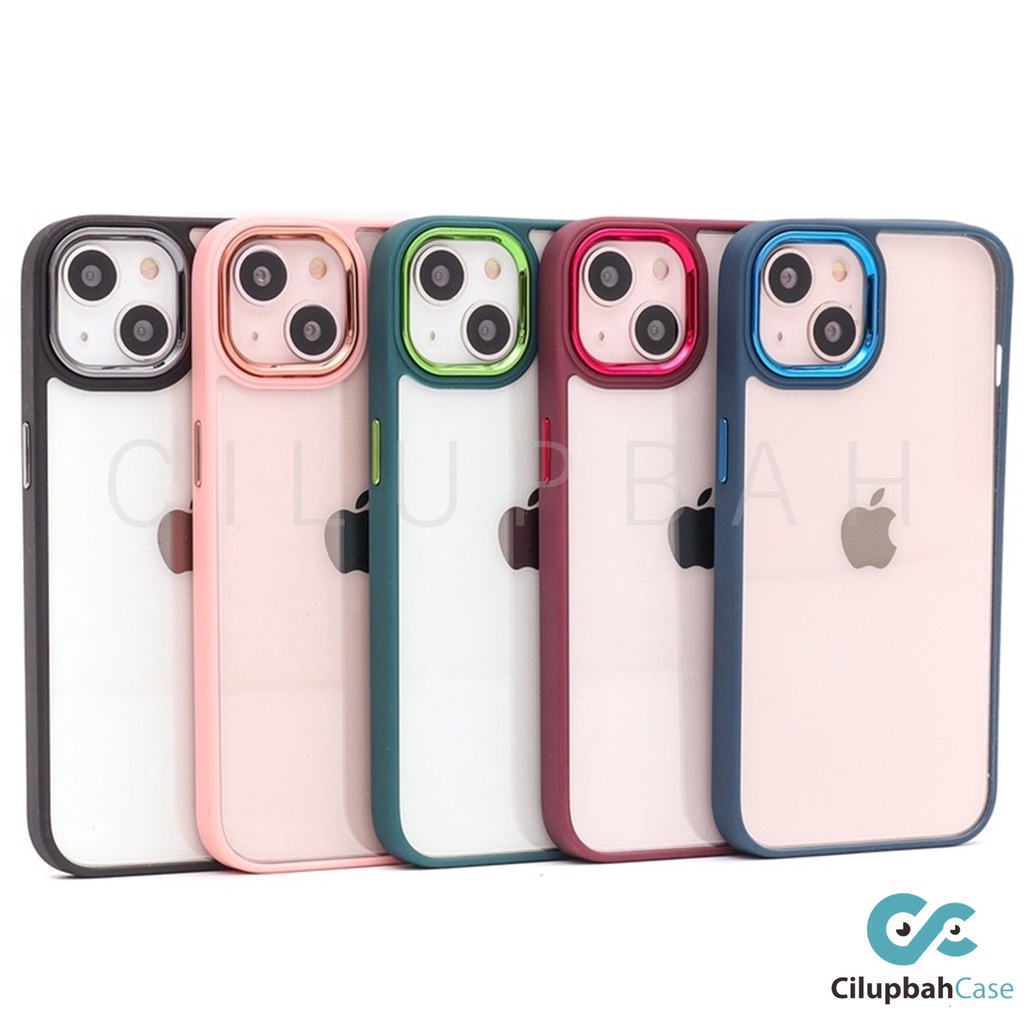 Clear Acrylic Plating Full Cover Case For iPhone 14 Plus Pro Max