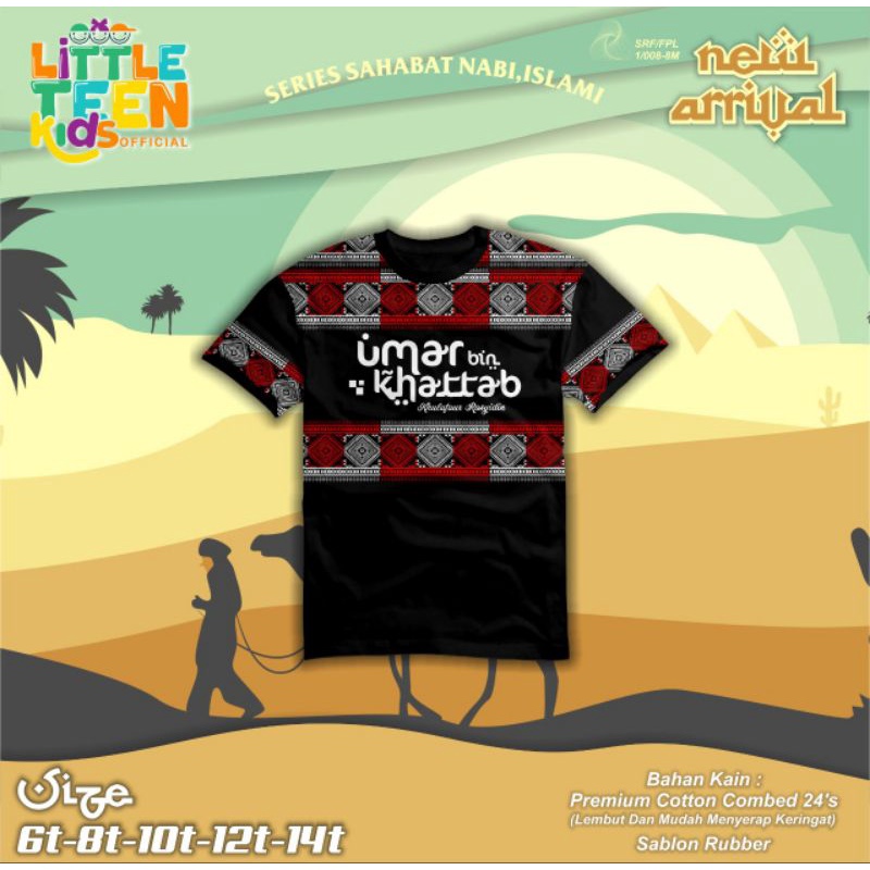 KAOS SERIES SAHABAT NABI&amp; EDISI MUSLIM LITTLE TEEN KIDS OFFICIAL SIZE 6-14 t