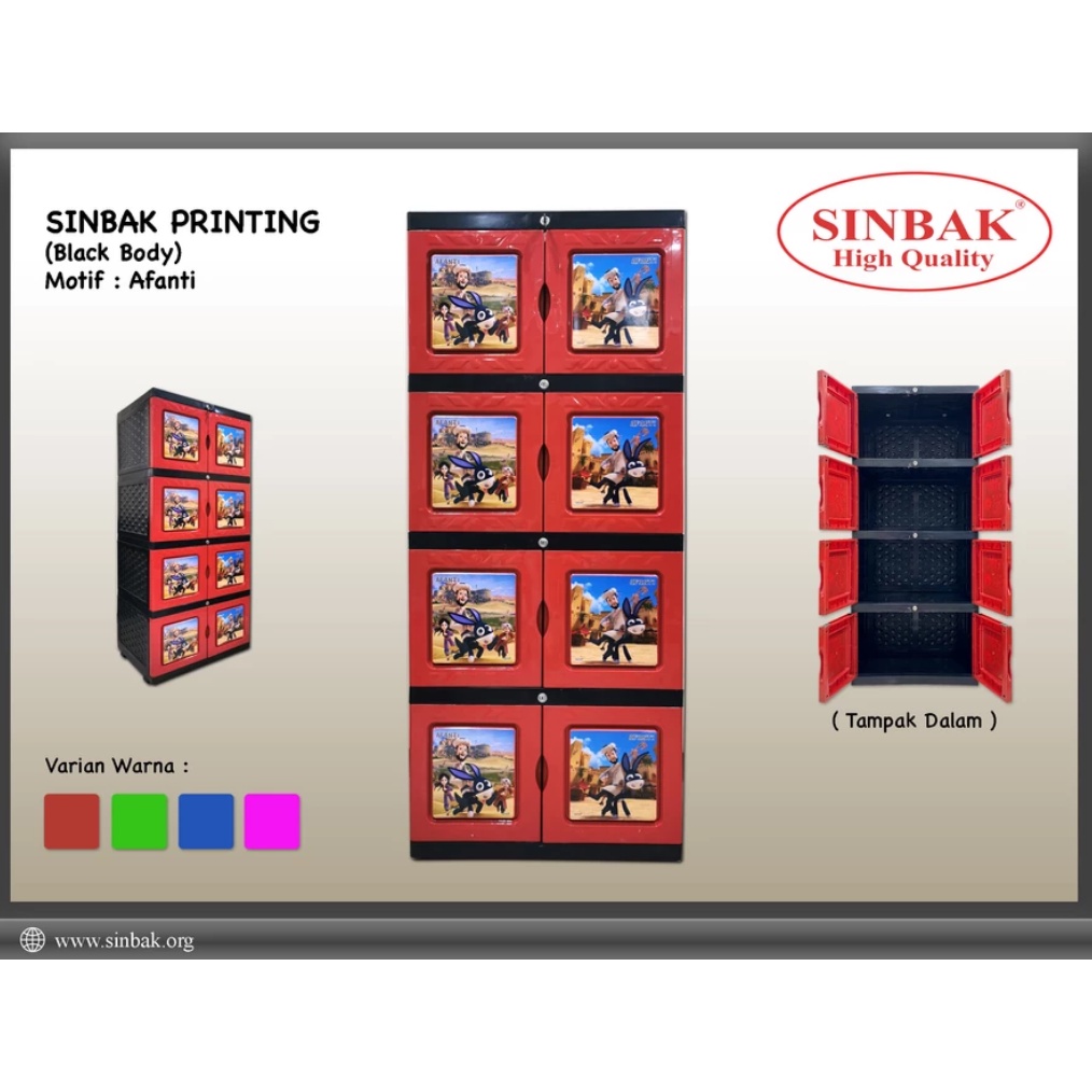 LEMARI PLASTIK / Merk: SINBAK_PRINTING / SUSUN 4
