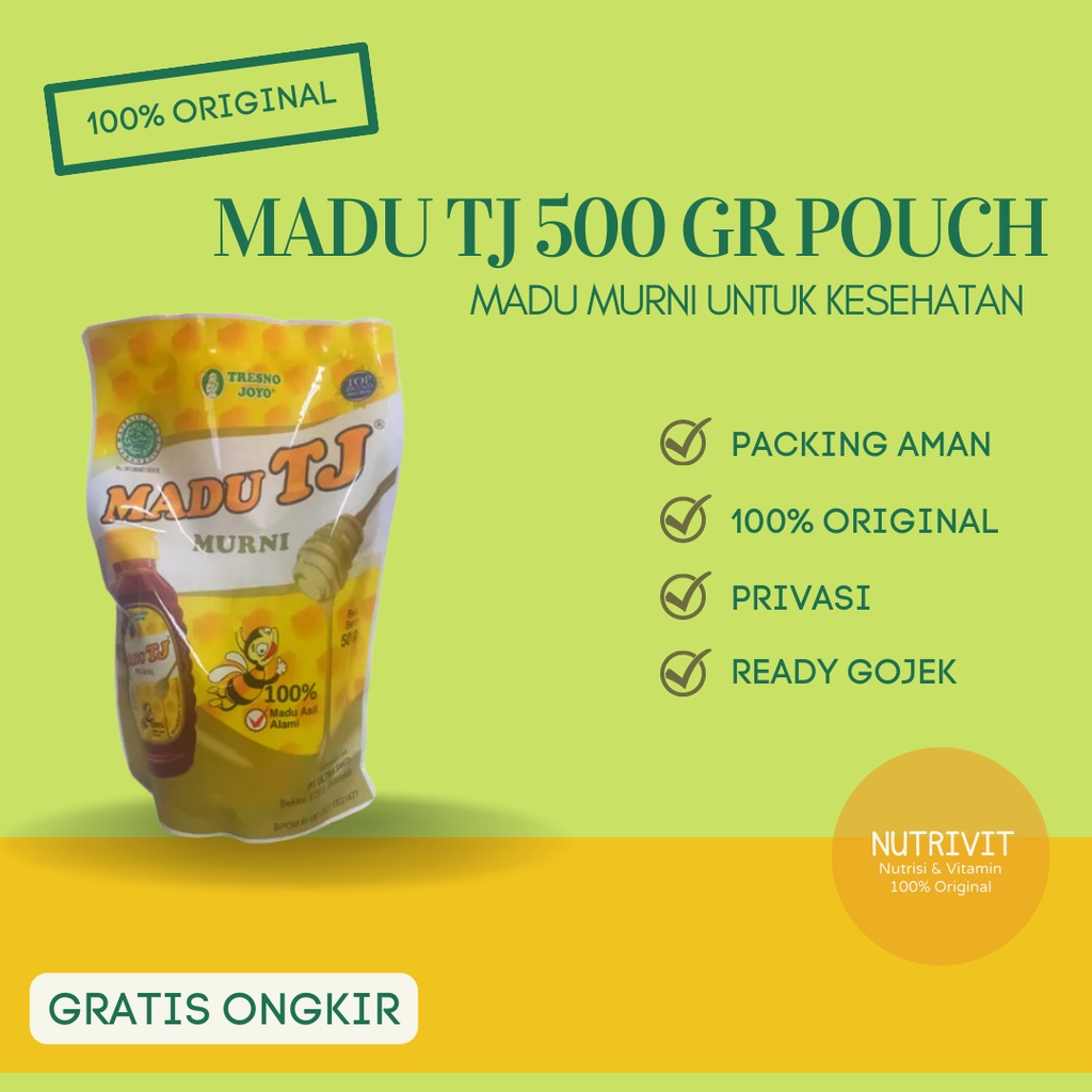 Madu TJ Murni 500gr REFILL / Madu TJ Murni Pouch