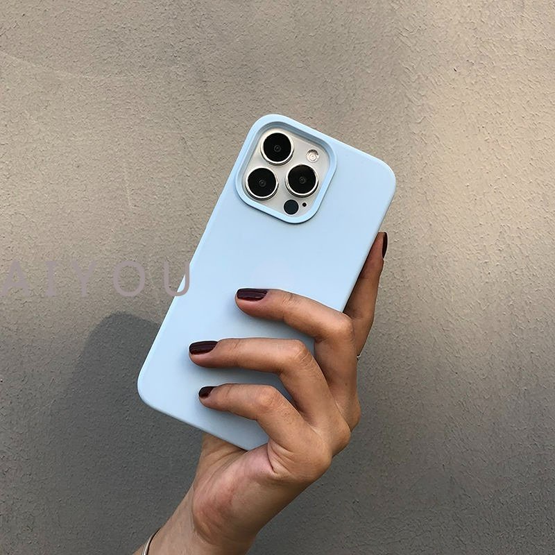 Case Silikon Cair Kompatibel Untuk iPhone 14 Pro Max11 12 13 Pro X XS Max XR 78 Plus Sarung Shockproof Dengan Logo