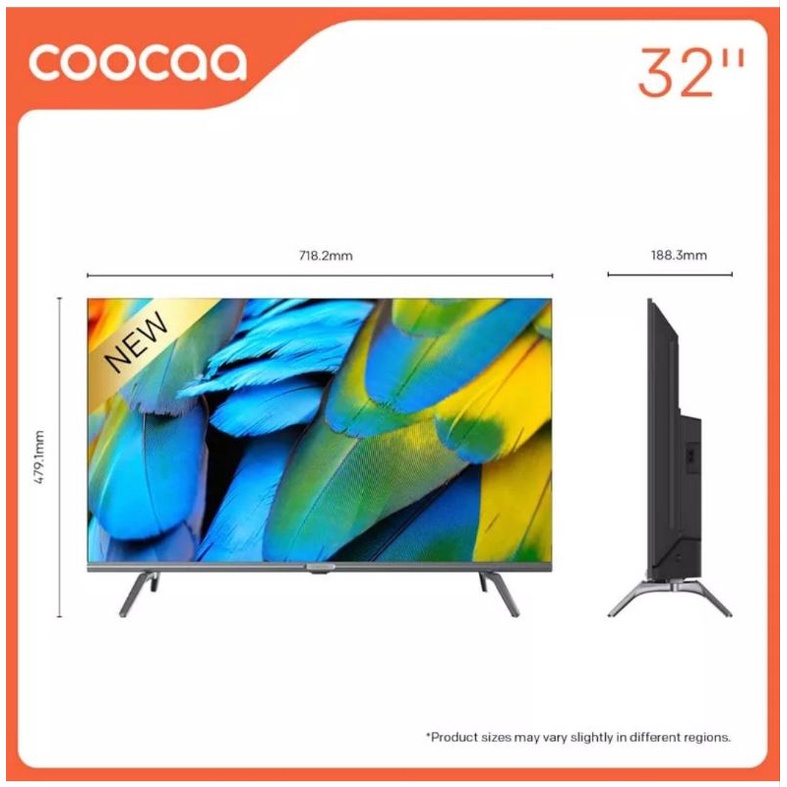 Coocaa 32S7G 32 inch Android 11 - Smart tv - HD - 60 Hz - Soft panel - Youtube/Netflix/Casting/Browser - BLUETOOTH/USB/HDMI/LAN/WIFI Garansi Resmi 3 th