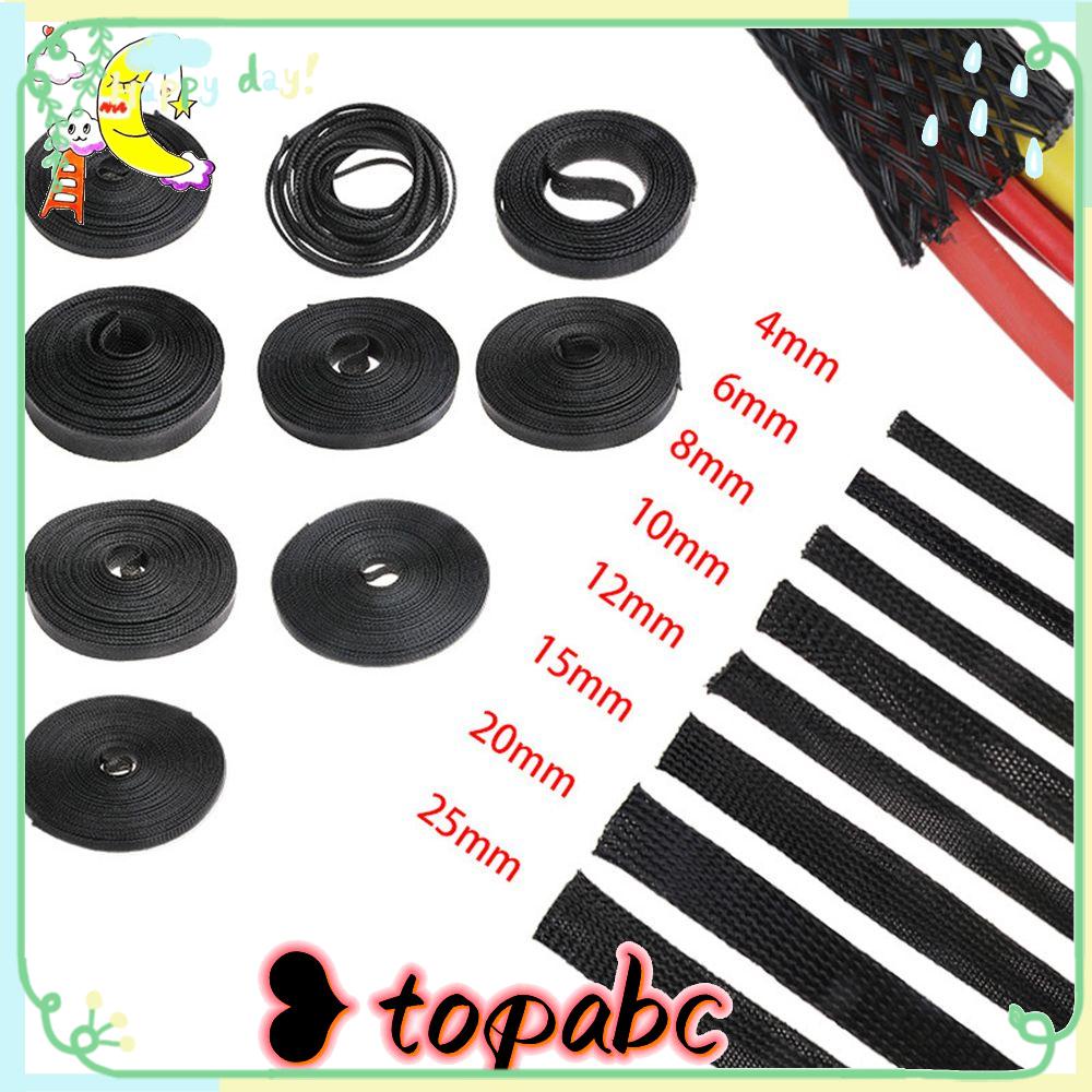 Top5/10m Cable Sleeve Expandable Braided Highdencity Cord Winder