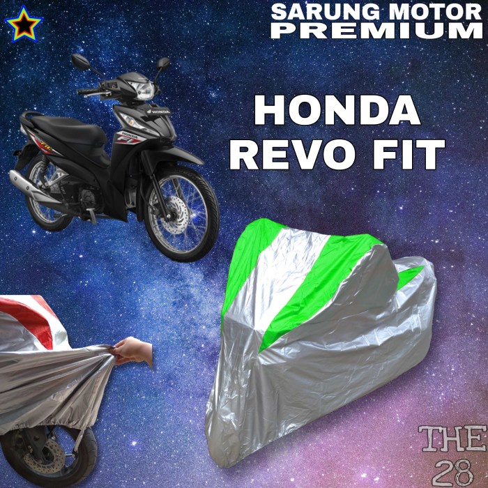 SARUNG MOTOR HONDA REVO FIT SILVER HIJAU BODY COVER PENUTUP PREMIUM