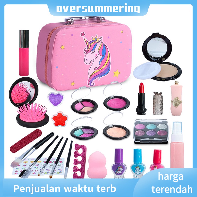 Girl Pretend Play Make up Toys Set mainan make up anak dengan fungsi asli - kado anak cewek
