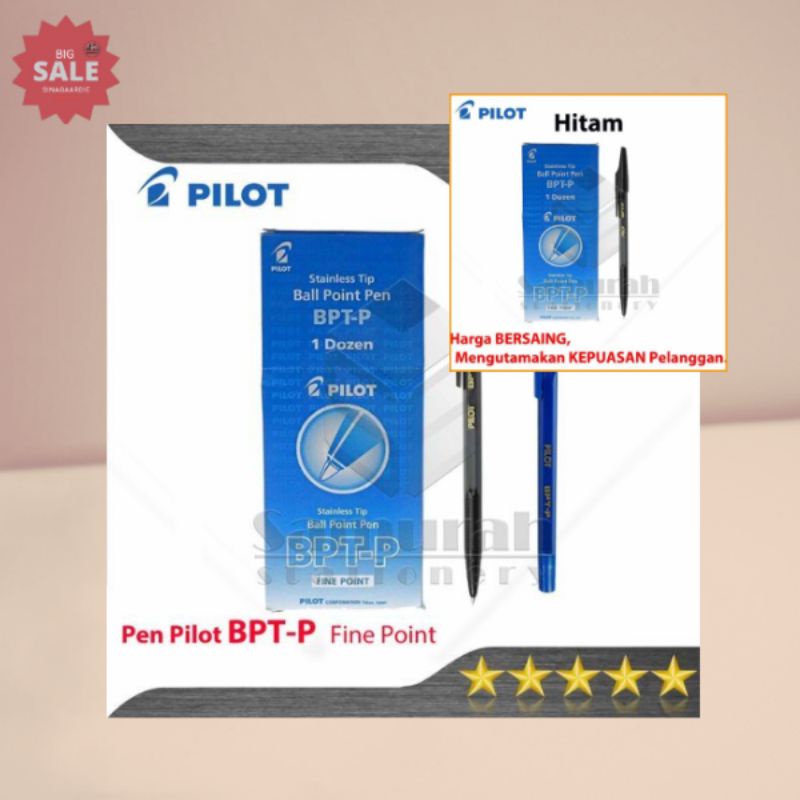 

Ballpoint Pilot BPT-P Fine Point / Pulpen BPTP Asli Original Per Pack(ORIGINAL PRODUK)