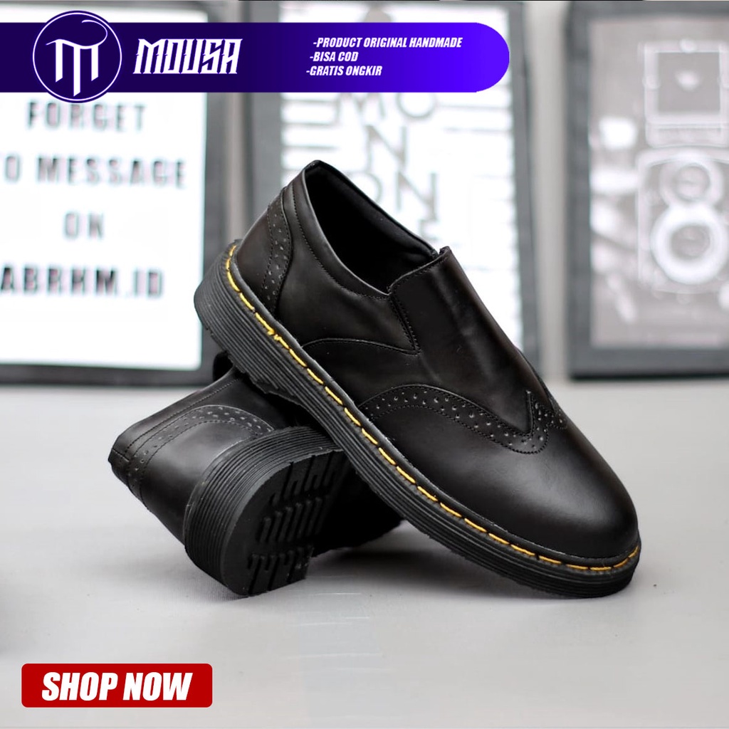 Sepatu Loafers Pantofel Formal Slip On Pria Mousa Libra