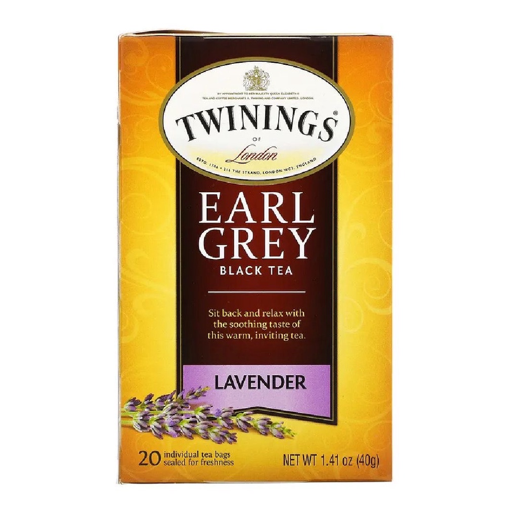 Twinings of London Earl Grey Black Tea Lavender Tea Bag  20s x 2gr