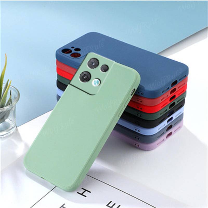 Untuk OPPO Reno 8 Pro 5G Case Silikon Cair Bumper Belakang Shockproof TPU Lembut Fundas