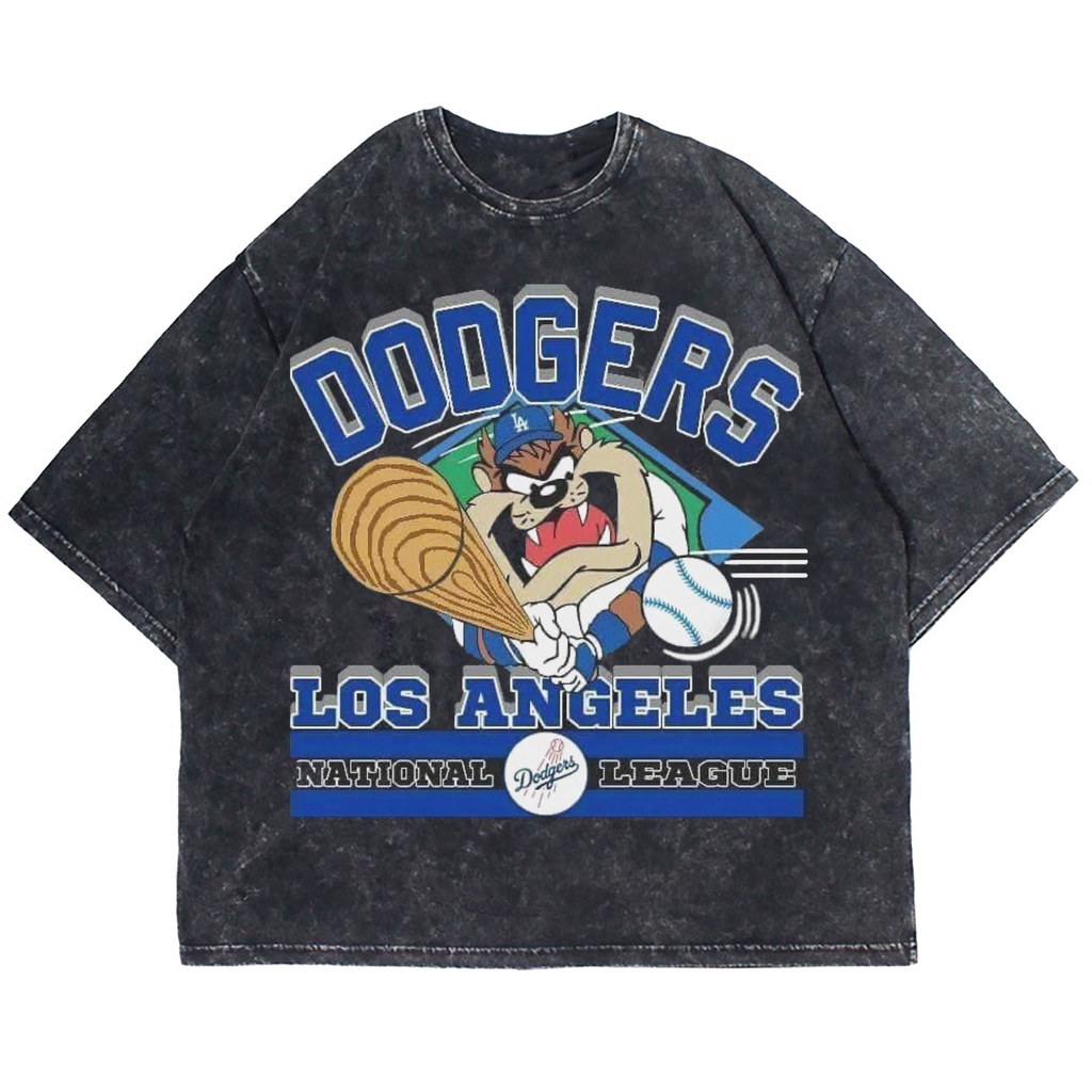 Patternmerch "Doodgers tazmania national league" Oversize T-shirt | washed tee | kaos vintage