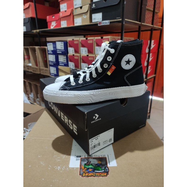 Converse Chuck Taylor Alt hi Black White Original Resmi Map