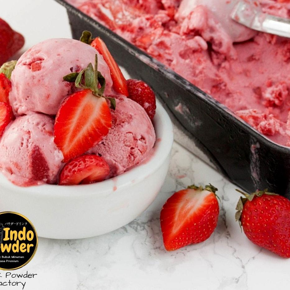 

Strawberry HARD ICE CREAM Powder 1Kg / Bubuk Ice Cream Strawberry 1Kg