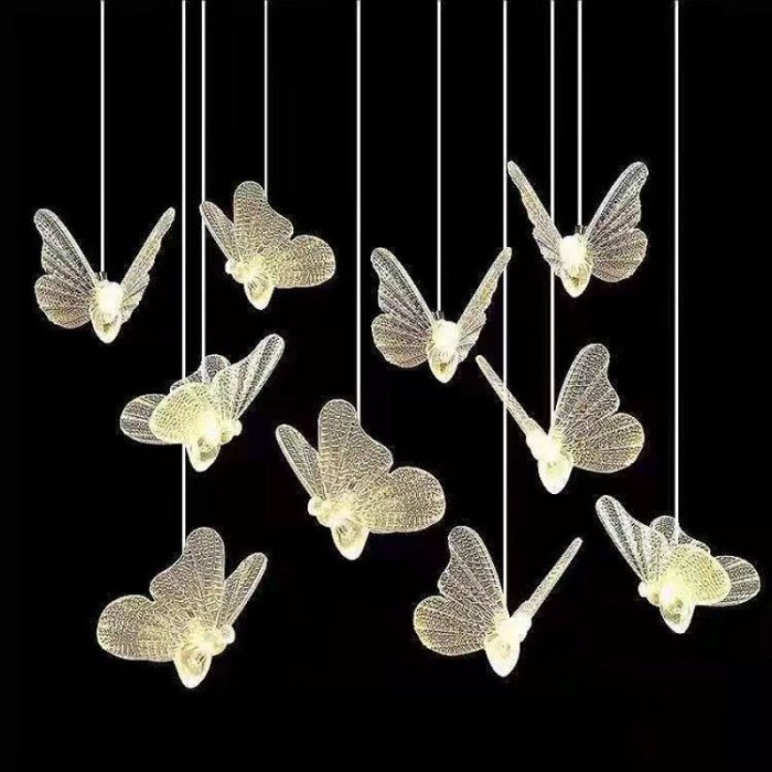 Led Akrilik Butterfly / Led Kupu-Kupu / Lampu Dekorasi Kupu" 1Set