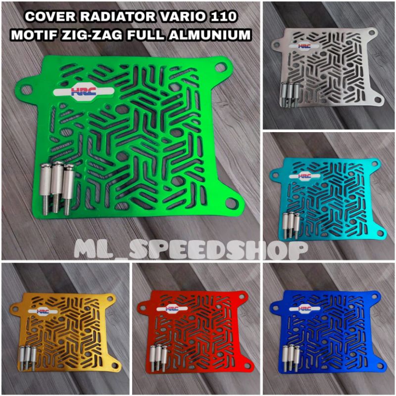 Jual Cover Radiator Vario Motif Zig Zag Full Almunium Bonus Baut